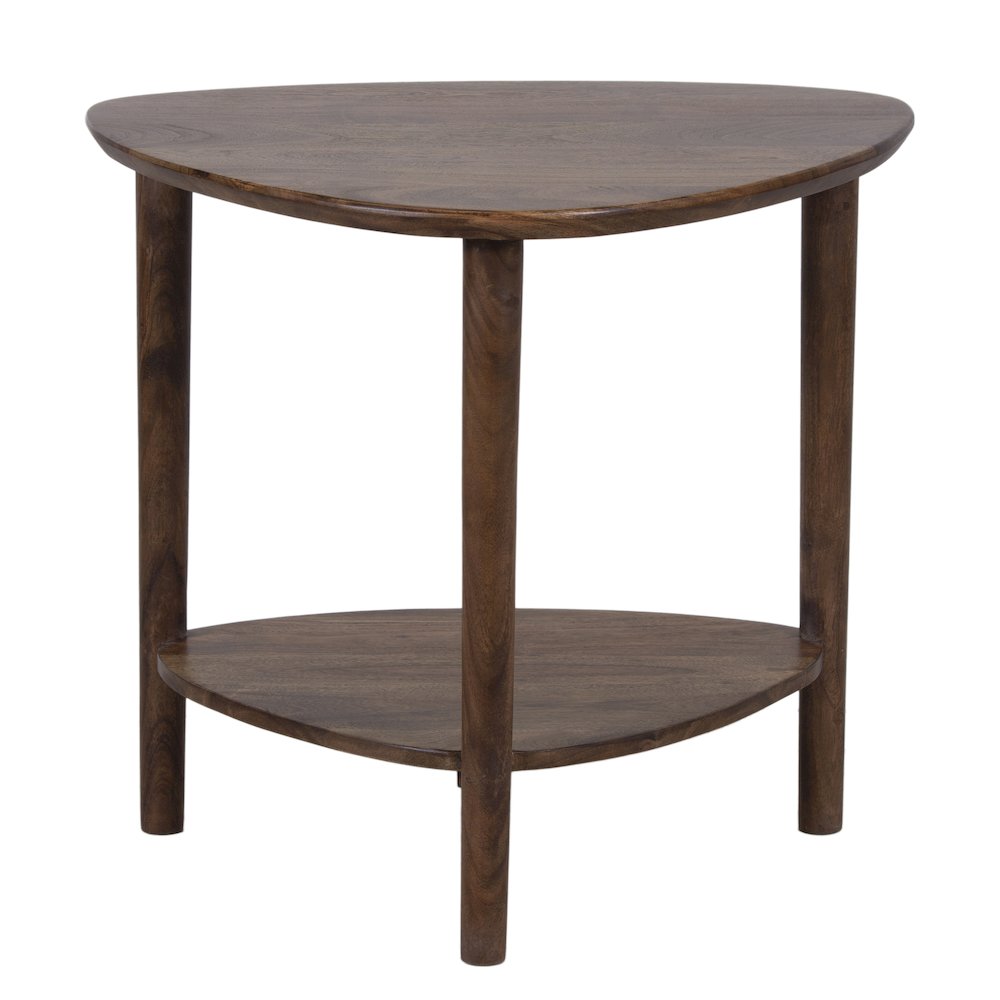 Noma Solid Acacia Wood End Table, Brown. Picture 2