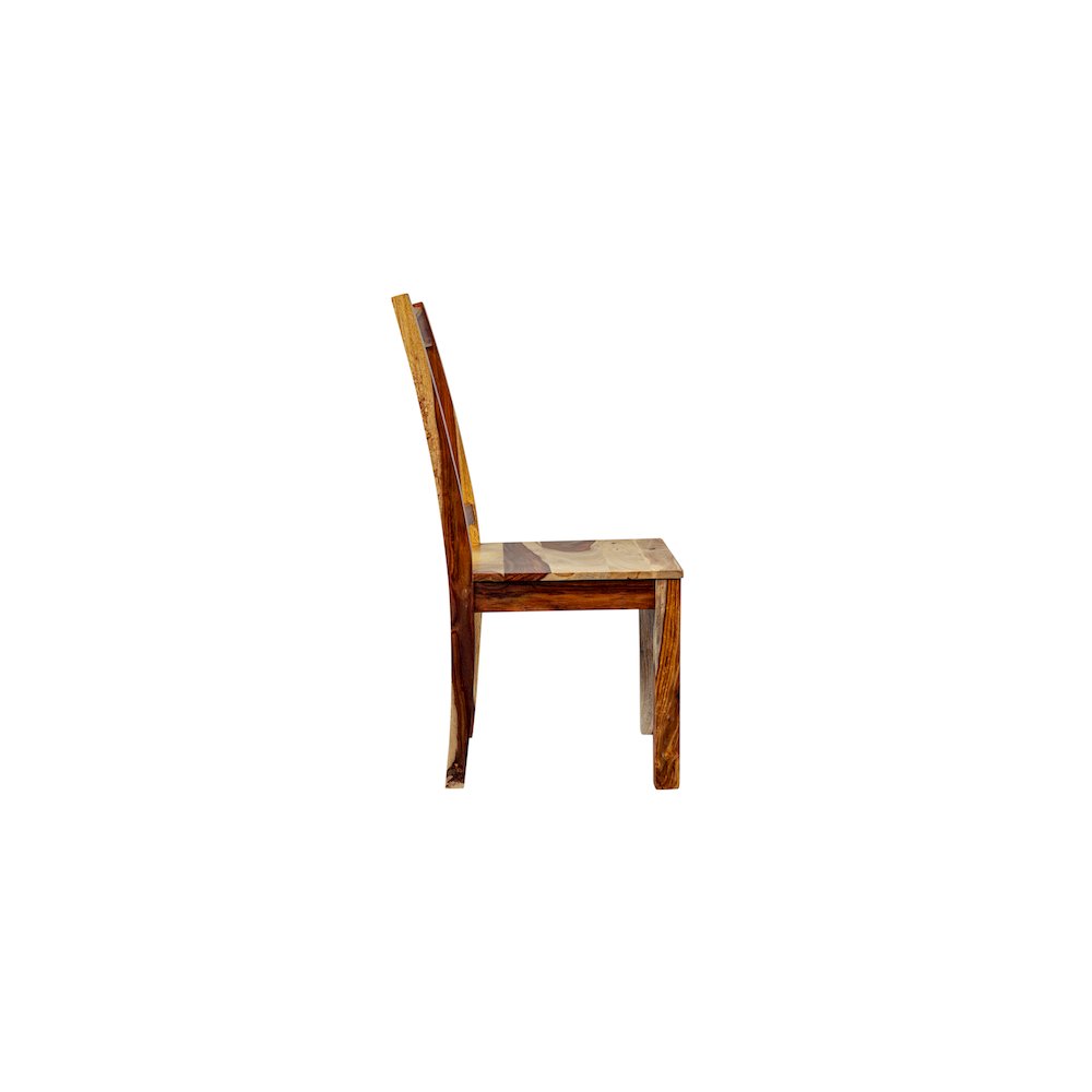 Porter Designs Kalispell Solid Sheesham Wood Dining Chair, Natural (Set of 2). Picture 4