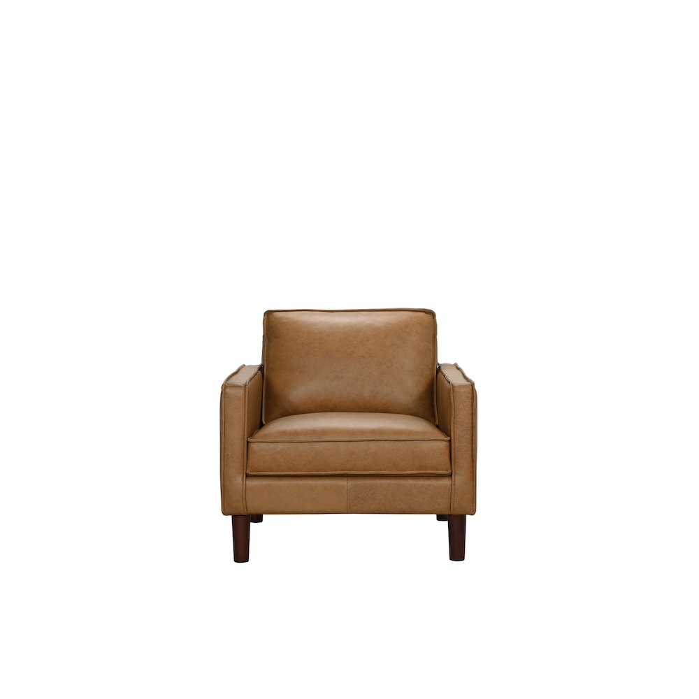 Soria Top-Grain Leather Chair, Brown. Picture 2