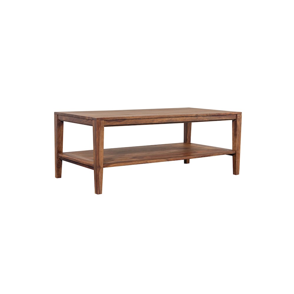 Porter Designs Fall River Solid Sheesham Wood Coffee Table, Natural. Picture 5