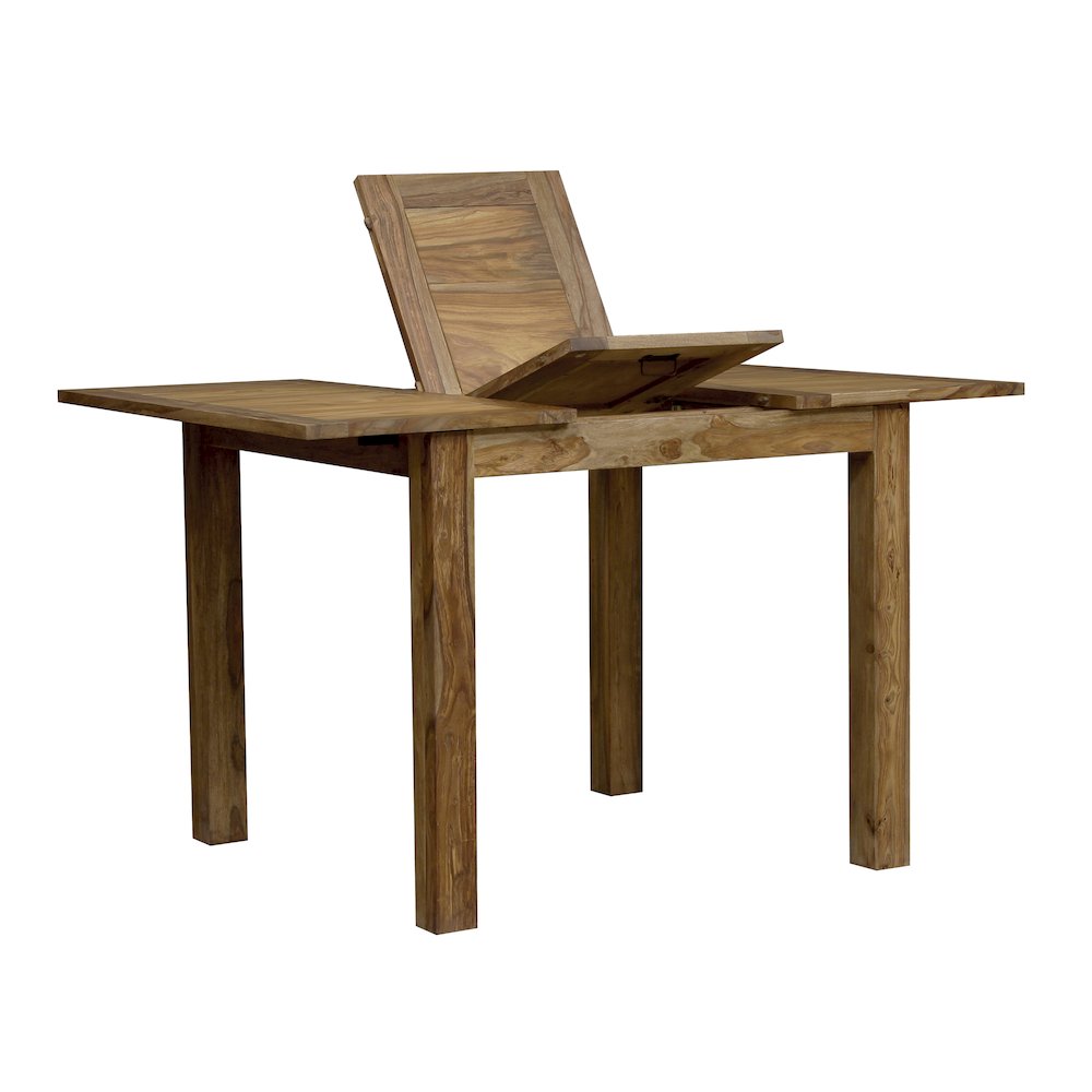 Urban Solid Sheesham Wood 42" - 60" Butterfly Extension Counter Table, Natural. Picture 3