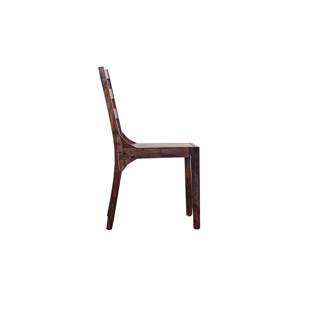 Porter Designs Fall River Solid Sheesham Wood Dining Chair, Brown (Set of 2). Picture 3
