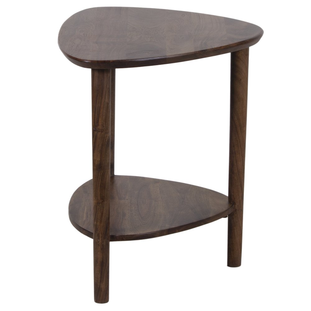 Noma Solid Acacia Wood End Table, Brown. Picture 3