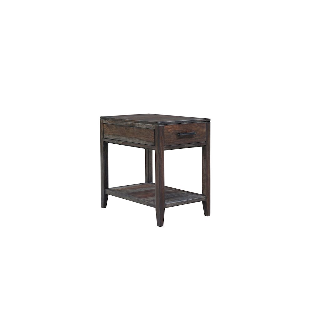Porter Designs Fall River Solid Sheesham Wood End Table, Natural. Picture 9