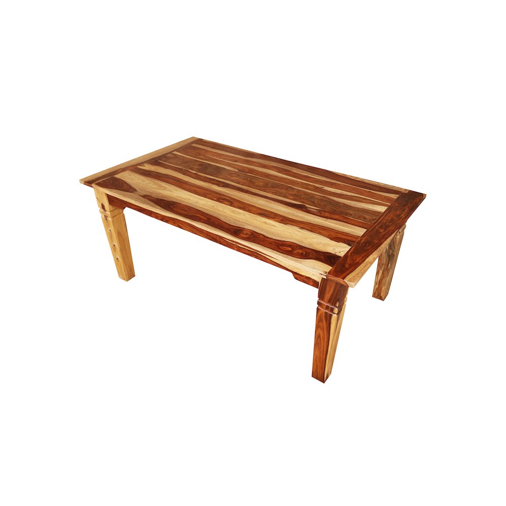 Porter Designs Taos Solid Sheesham Wood 72" Rectangular Dining Table, Natural. Picture 1