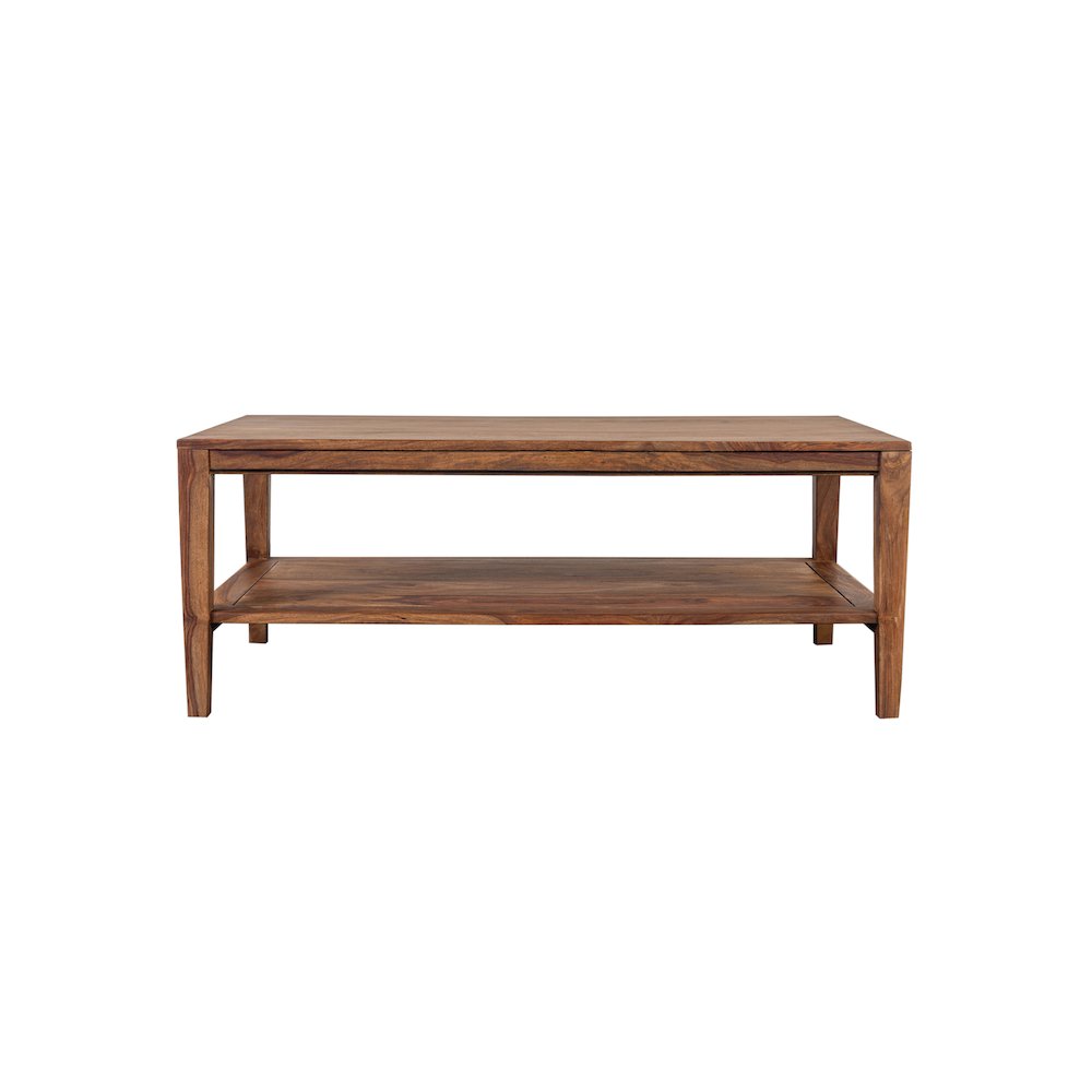 Porter Designs Fall River Solid Sheesham Wood Coffee Table, Natural. Picture 2