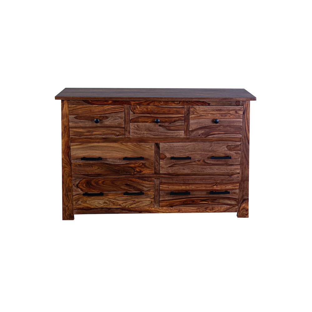 Porter Designs Kalispell Solid Sheesham Wood Dresser, Brown. Picture 3