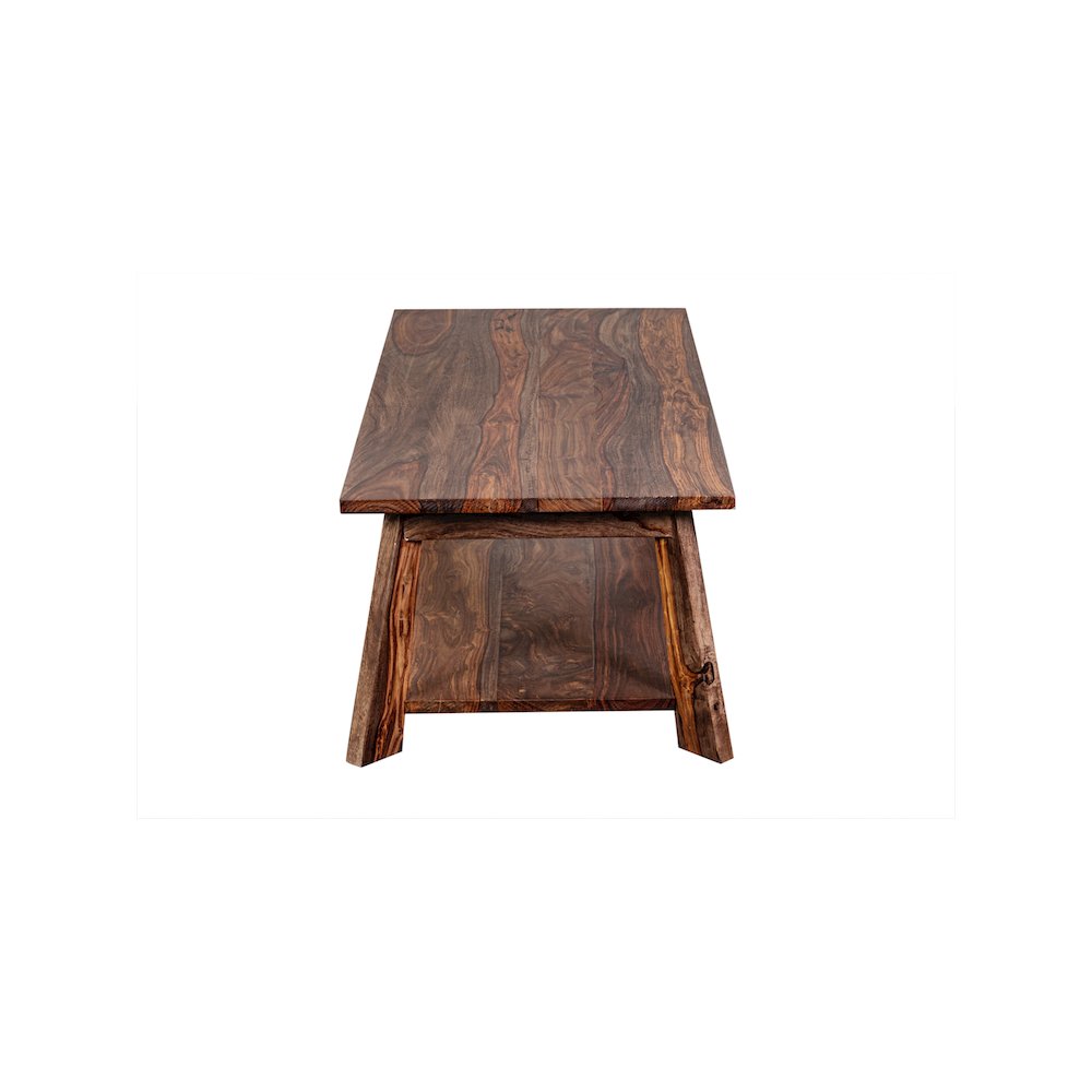 Porter Designs Kalispell Solid Sheesham Wood Coffee Table, Brown. Picture 3