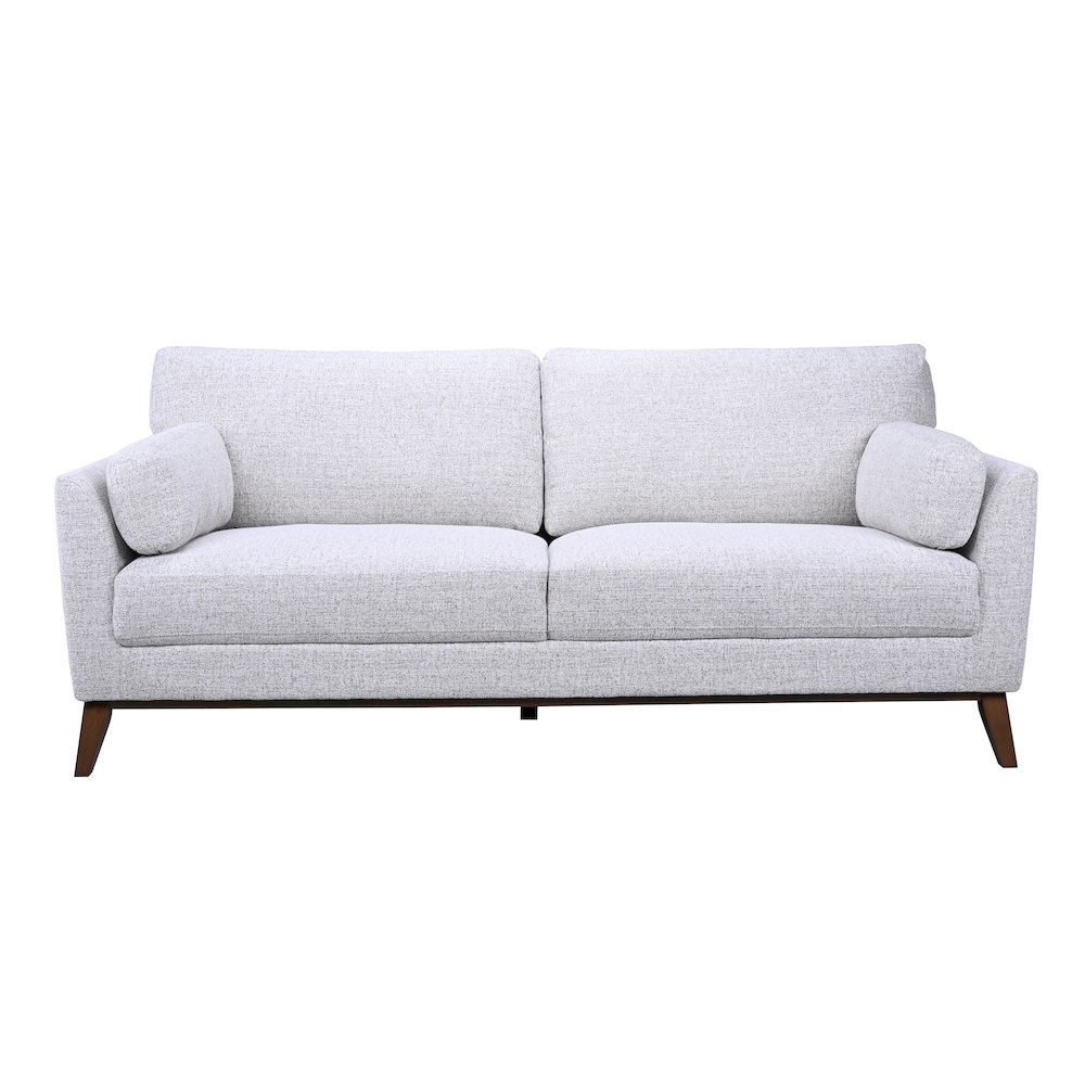 Flanders Wood Trim Upholstered Sofa, Gray. Picture 2