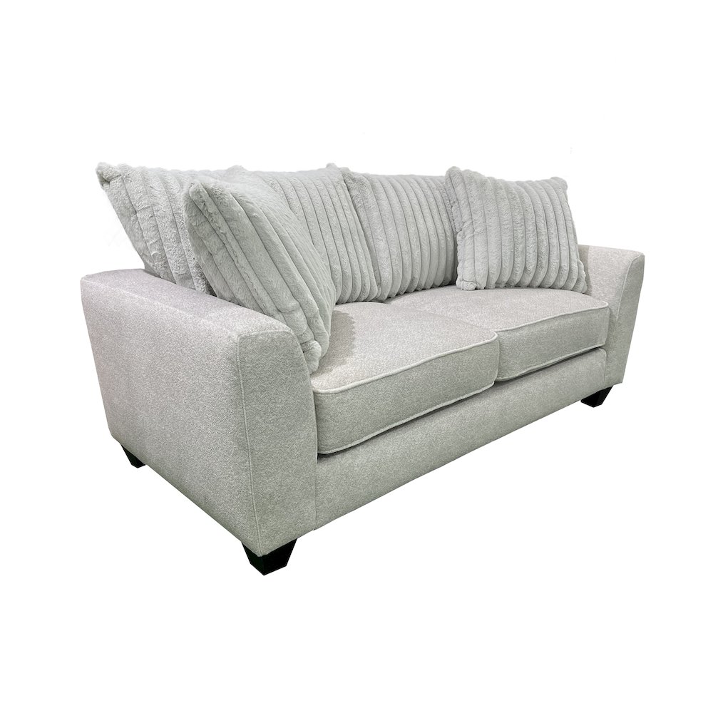 Broadway Microfiber Loveseat, Gray. Picture 1