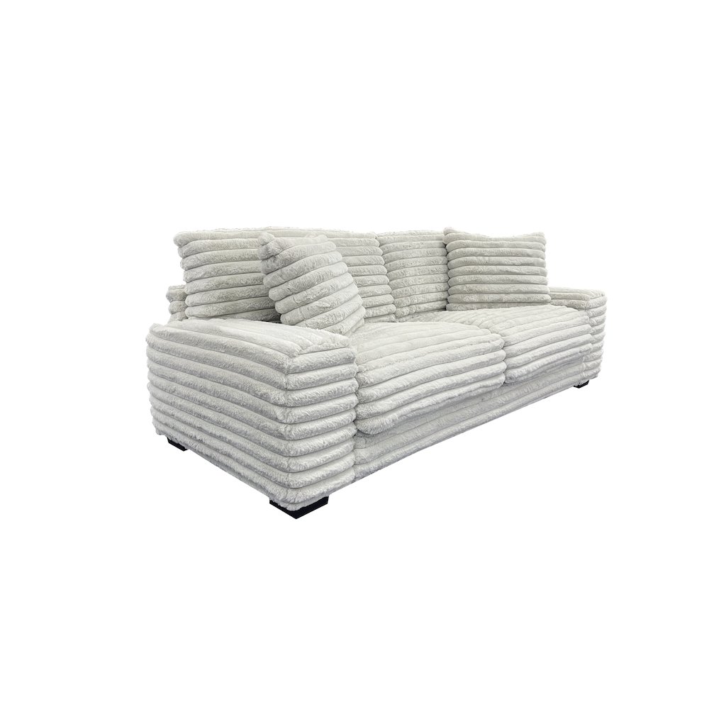 Big Chill Microfiber Sofa, Gray. Picture 1