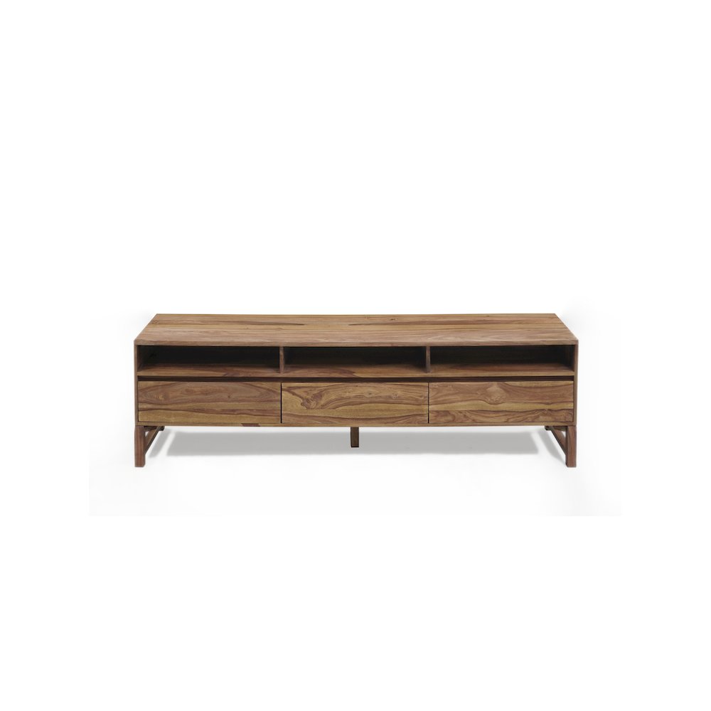 Porter Designs Urban Solid Sheesham Wood TV Stand, Brown. Picture 4