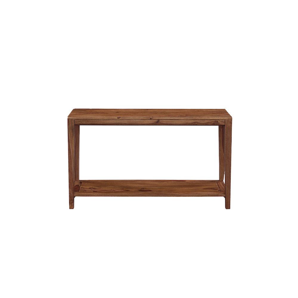 Porter Designs Fall River Solid Sheesham Wood Console Table, Natural. Picture 2