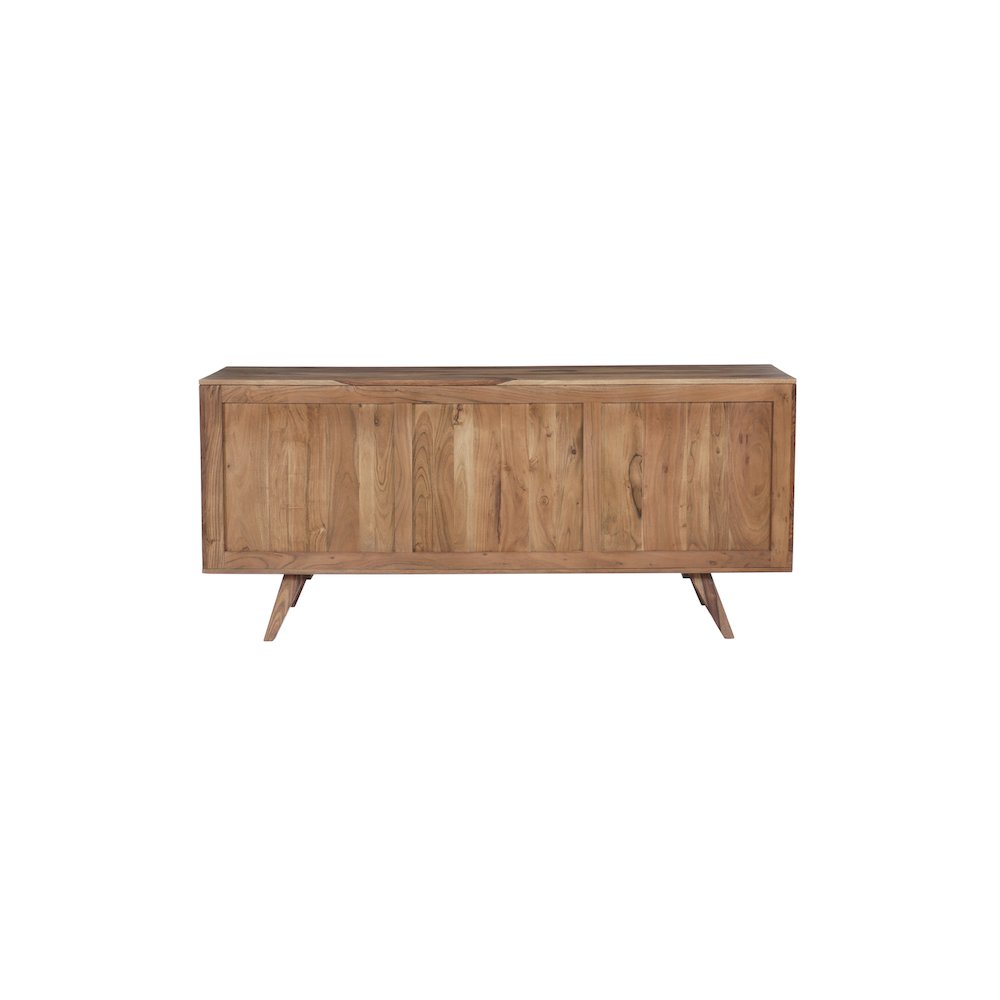 Porter Designs Fusion Solid Sheesham Wood Sideboard, Light Brown. Picture 4