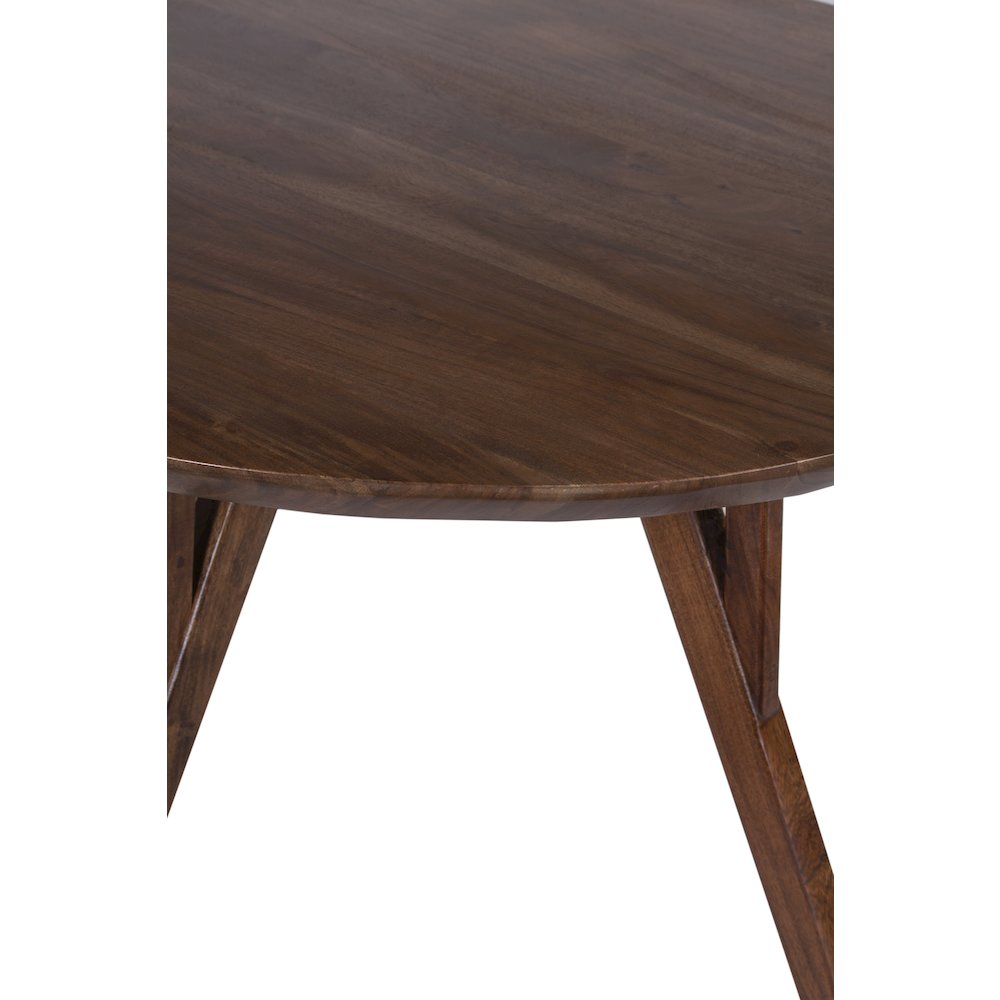 Portola Solid Acacia Wood Dining Table, Brown. Picture 4