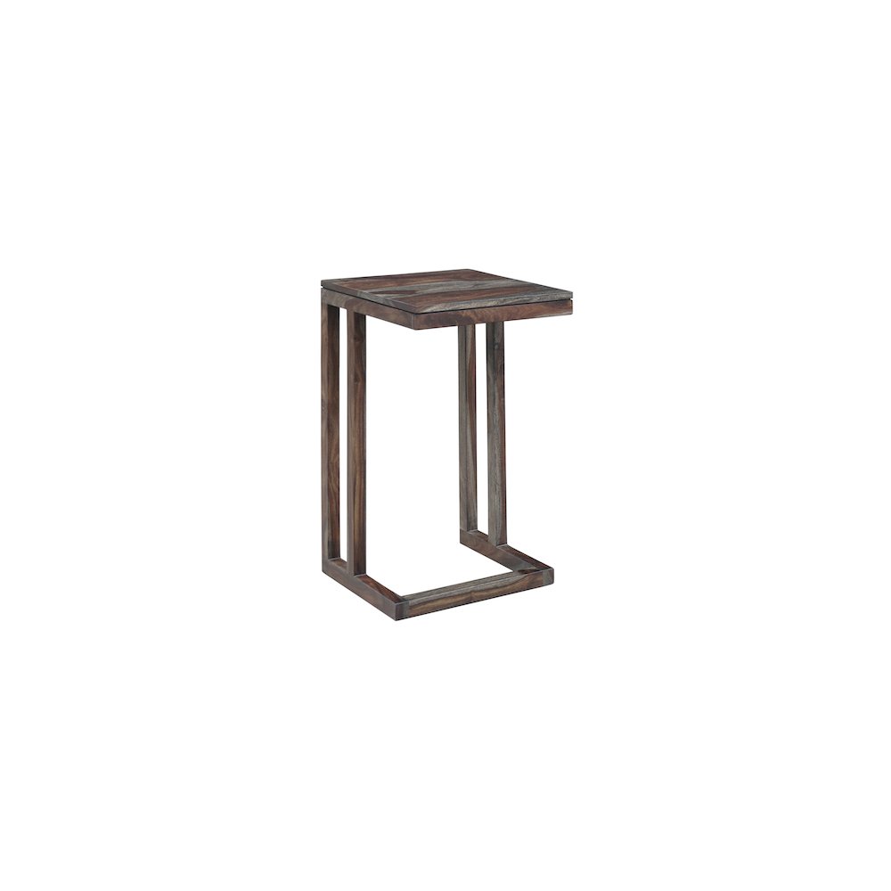 Porter Designs Fall River Solid Sheesham Wood End Table, Gray (Set of 2). Picture 1
