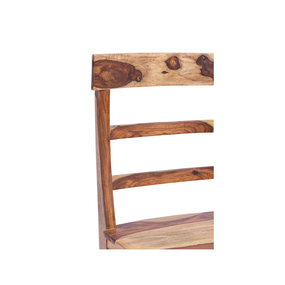 Porter Designs Taos Solid Sheesham Wood Counter Chair, Natural (Set of 2). Picture 8