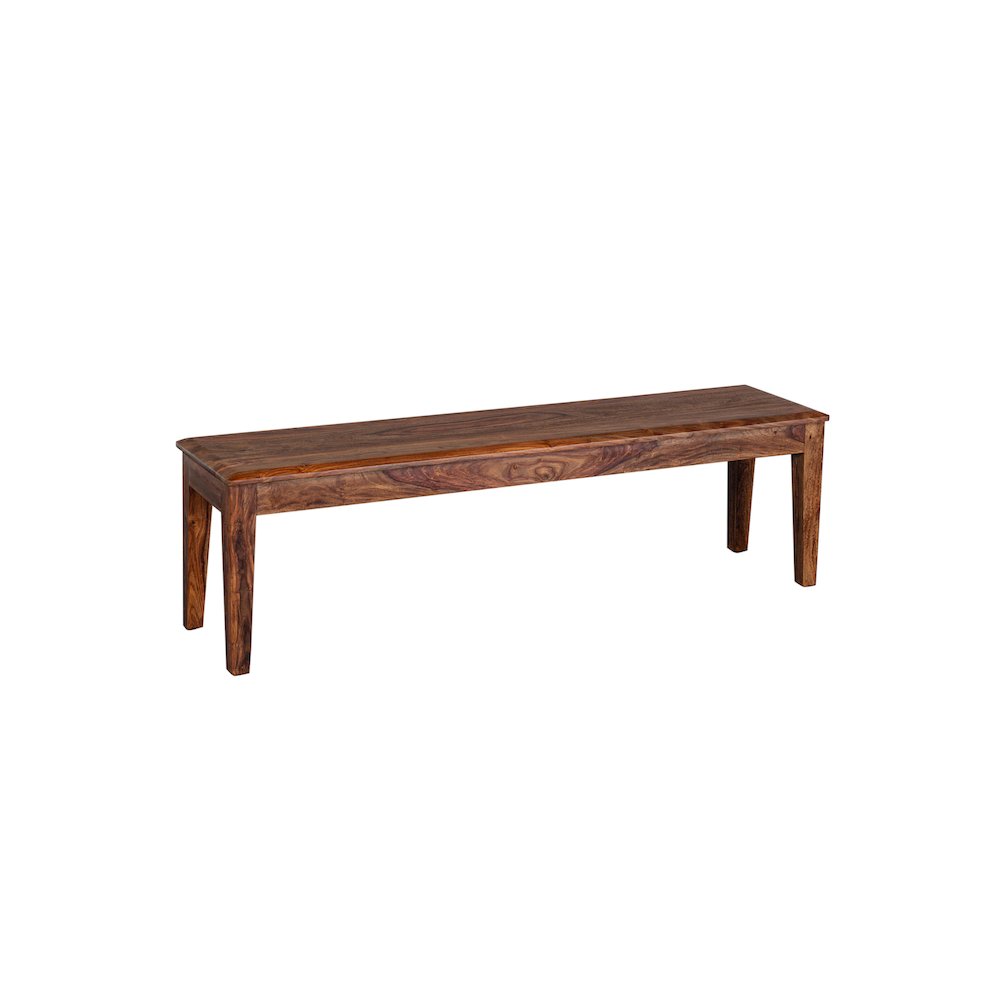 Porter Designs Sonora Solid Sheesham Wood Dining Bench, Brown. Picture 1