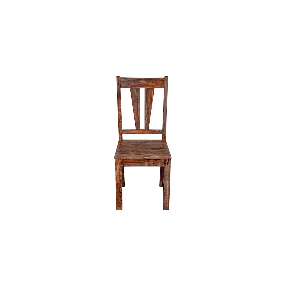 Porter Designs Kalispell Solid Sheesham Wood Dining Chair, Brown (Set of 2). Picture 2