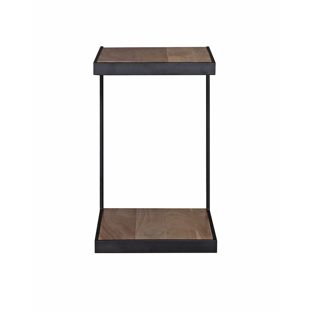 Manzanita Live Edge Solid Acacia Wood End Table, Natural (Set of 2). Picture 2