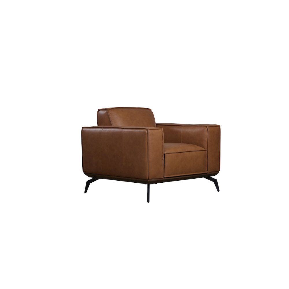 Porter Designs Carina Top Grain Leather Chair, Brown. Picture 1