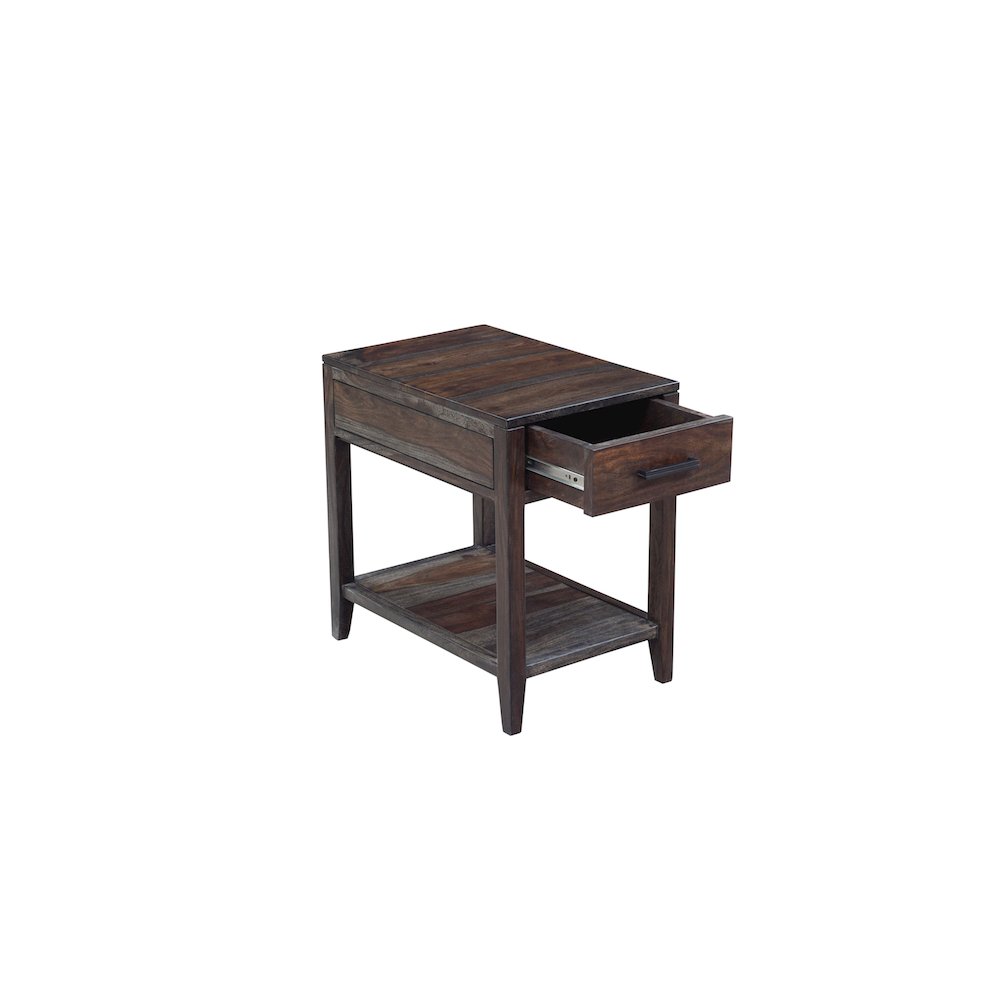 Porter Designs Fall River Solid Sheesham Wood End Table, Natural. Picture 7