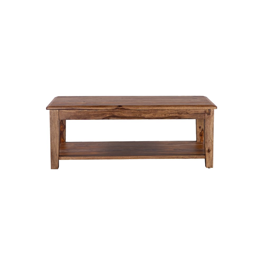 Porter Designs Sonora Solid Sheesham Wood Coffee Table, Brown. Picture 2