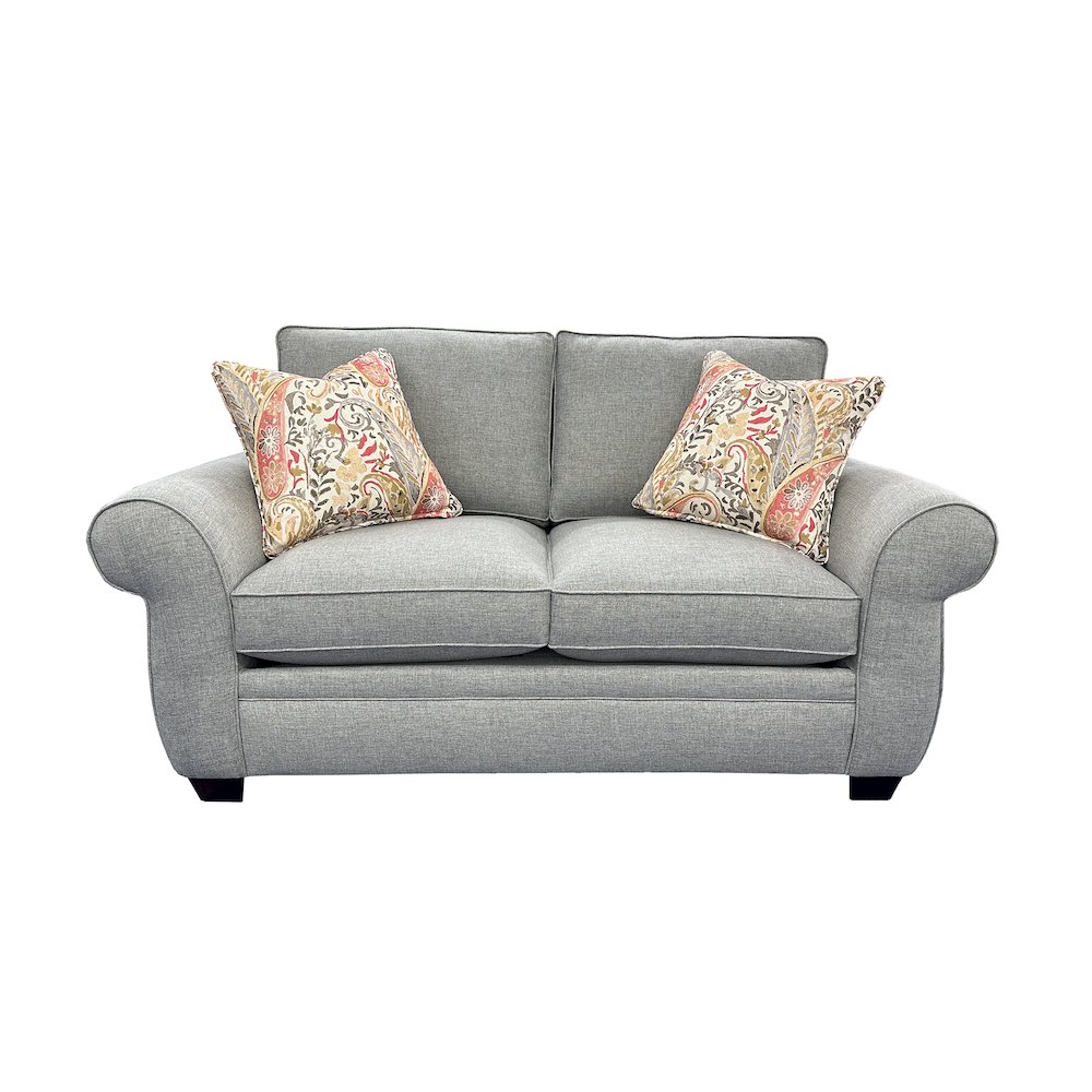 Oasis Transitional Loveseat, Gray. Picture 3