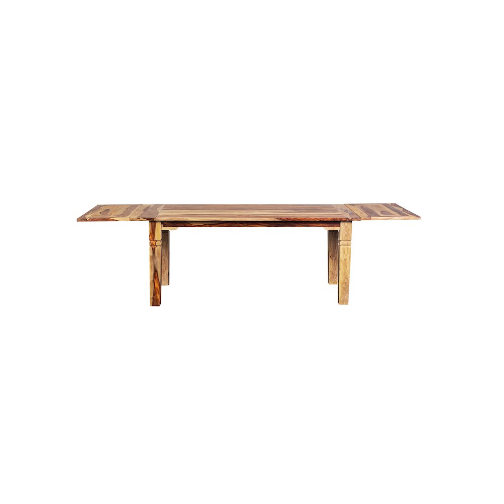 Taos Solid Sheesham Wood 72" - 112" Extension Dining Table, Natural. Picture 3