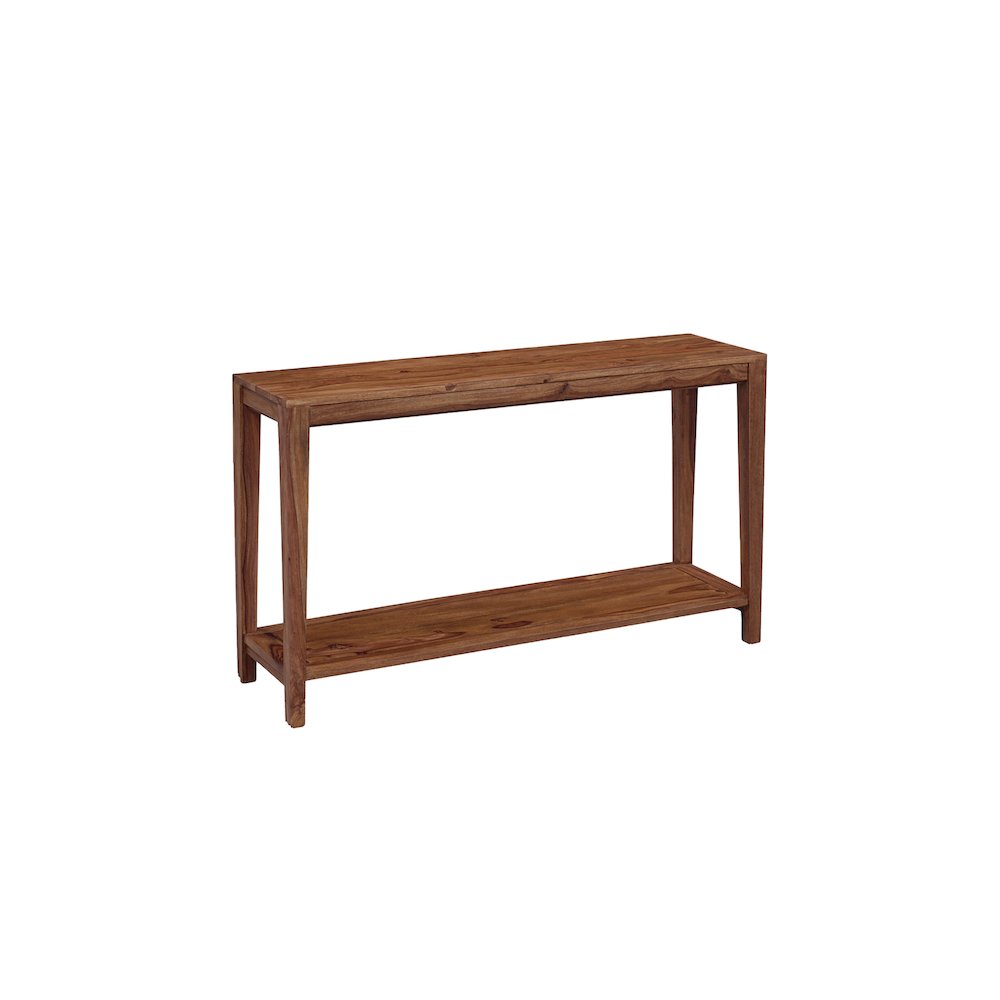 Porter Designs Fall River Solid Sheesham Wood Console Table, Natural. Picture 1