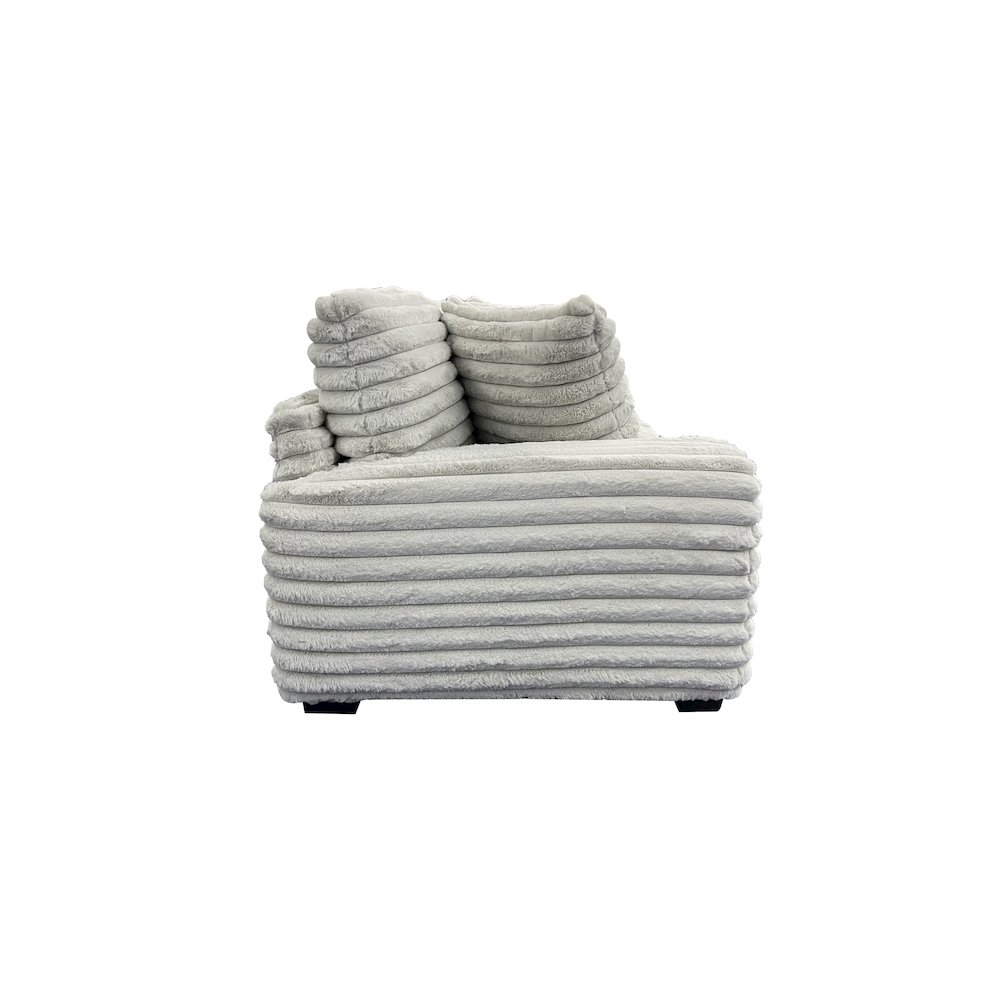 Big Chill Microfiber Sofa, Gray. Picture 3