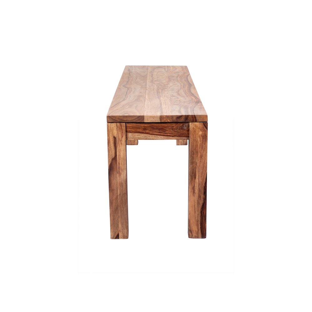 Porter Designs Urban Solid Sheesham Wood Dining Bench, Natural. Picture 3