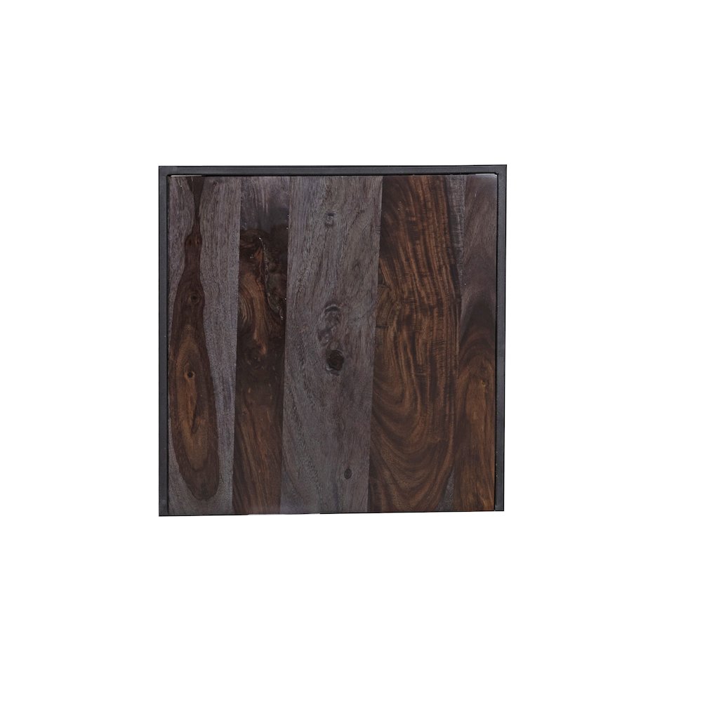 Manzanita Live Edge Solid Sheesham Wood End Table, Dark Brown (Set of 2). Picture 4