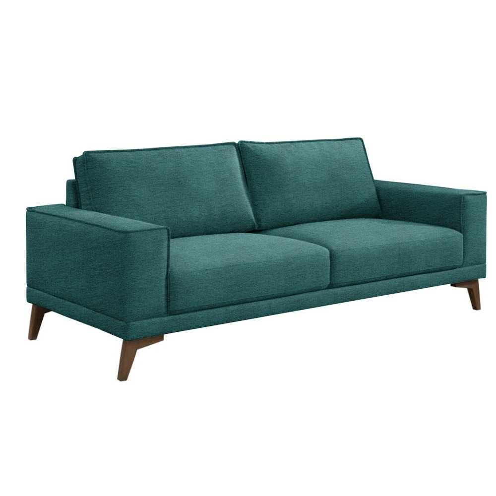 Jarrett Modern Upholstered Sofa, Blue. Picture 1
