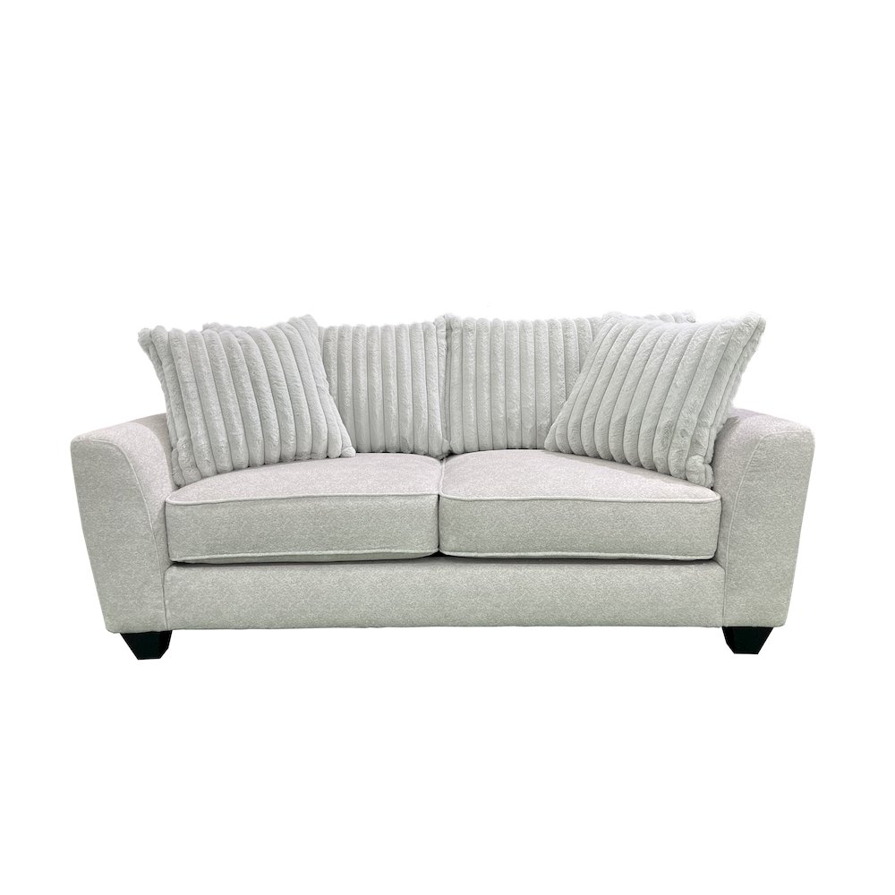Broadway Microfiber Loveseat, Gray. Picture 2
