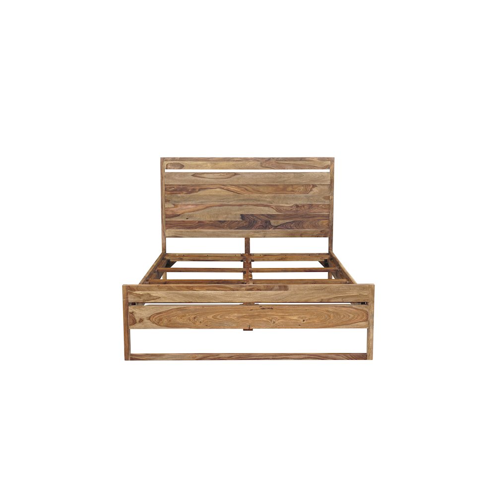 Porter Designs Urban Solid Sheesham Wood Queen Bed, Natural. Picture 8
