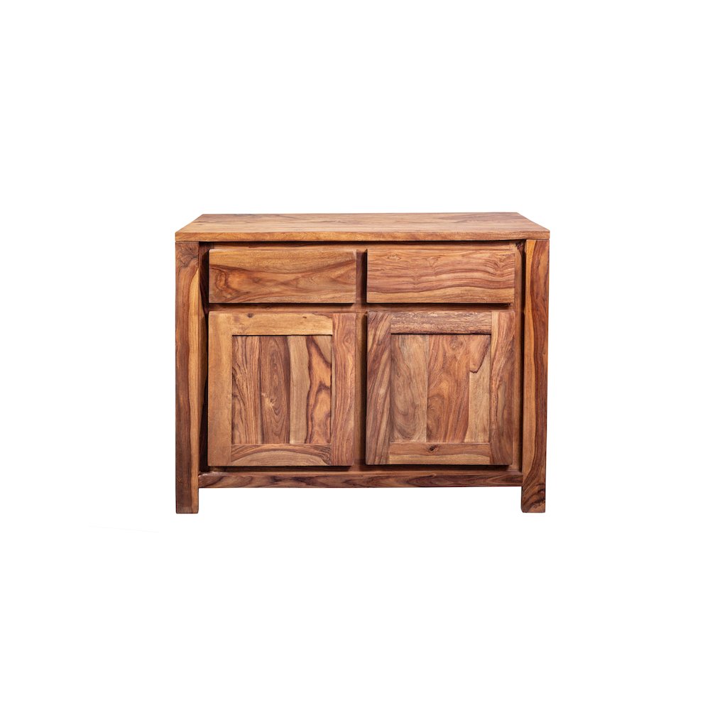 Porter Designs Urban Solid Sheesham Wood 2 Drawer Sideboard, Natural. Picture 2