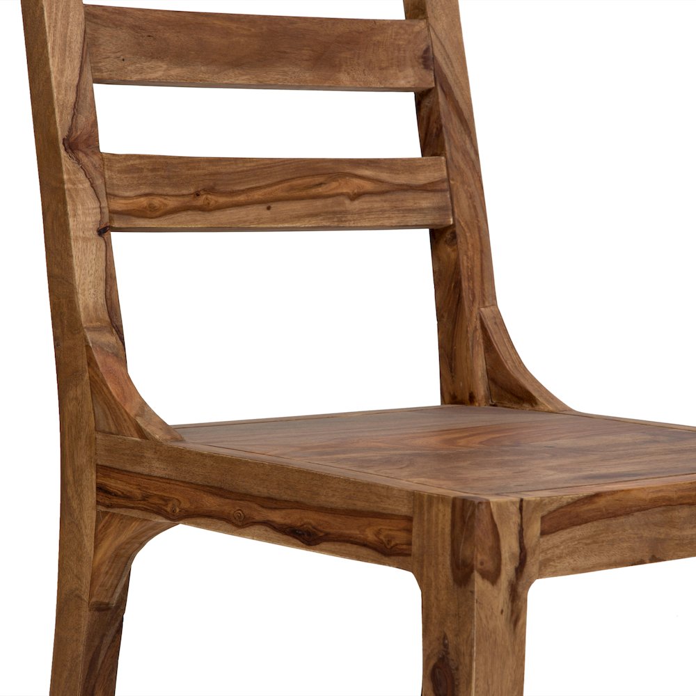 Porter Designs Urban Solid Sheesham Wood Dining Chair, Brown (Set of 2). Picture 8