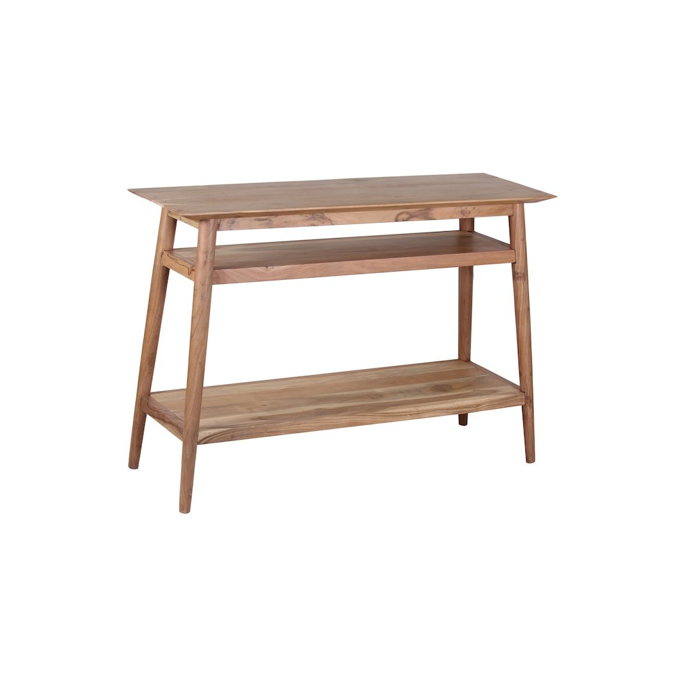 Porter Designs Portola Solid Acacia Wood Console Table, Natural. Picture 1