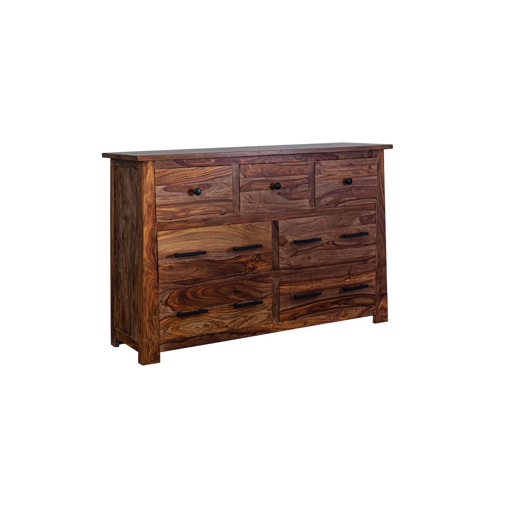 Porter Designs Kalispell Solid Sheesham Wood Dresser, Brown. Picture 1