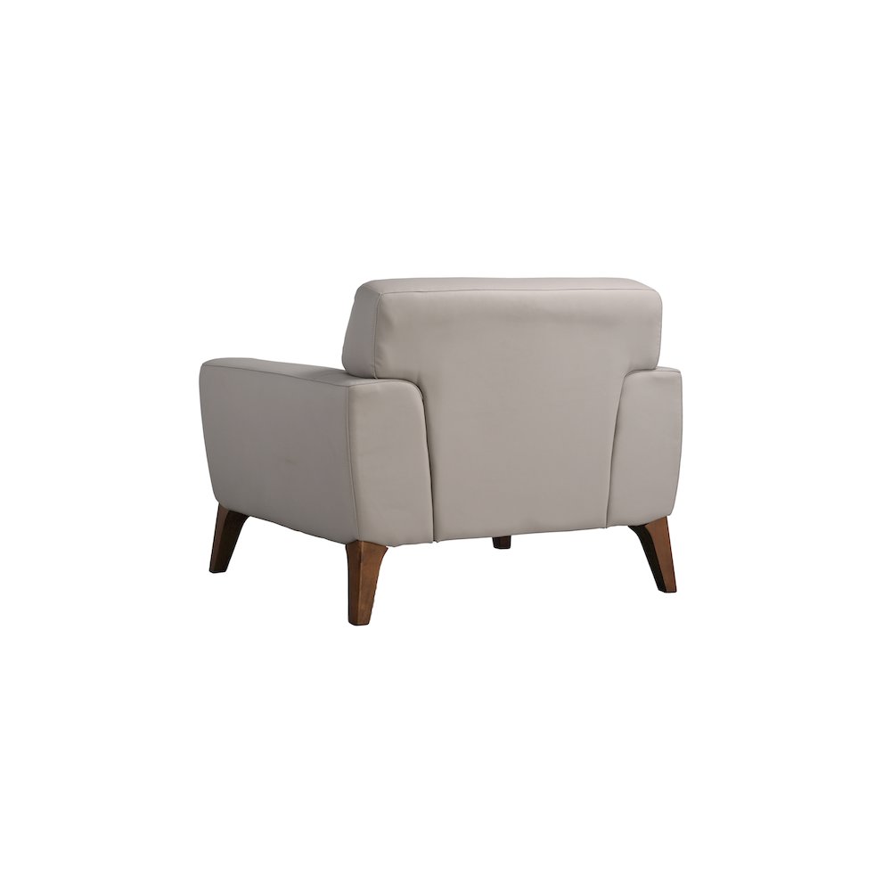 Modena Genuine Top Grain Leather Chair, Cream. Picture 3
