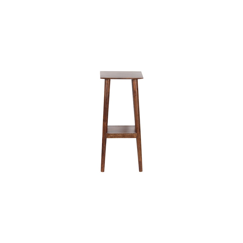 Porter Designs Portola Solid Acacia Wood End Table, Brown. Picture 2