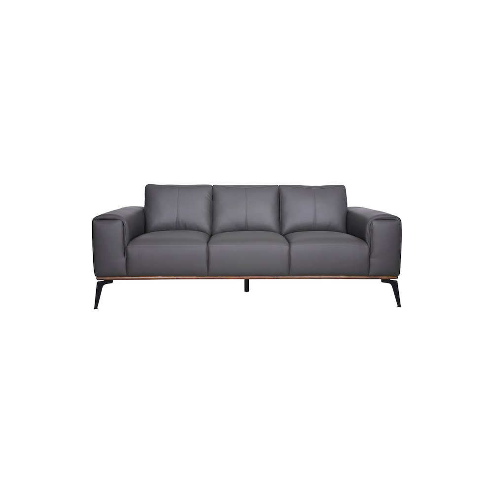 Porter Designs Pietro Top Grain Leather Sofa, Gray. Picture 3