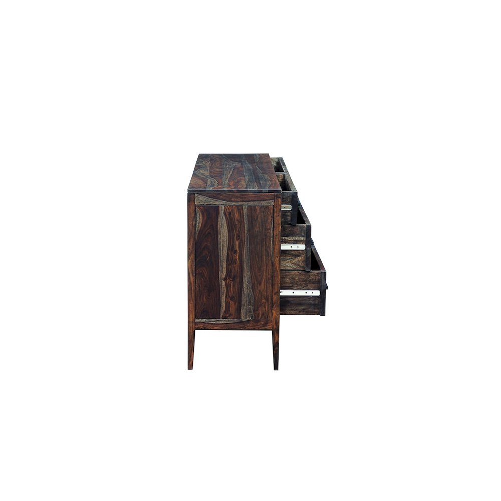 Porter Designs Fall River Solid Sheesham Wood Dresser, Gray. Picture 6