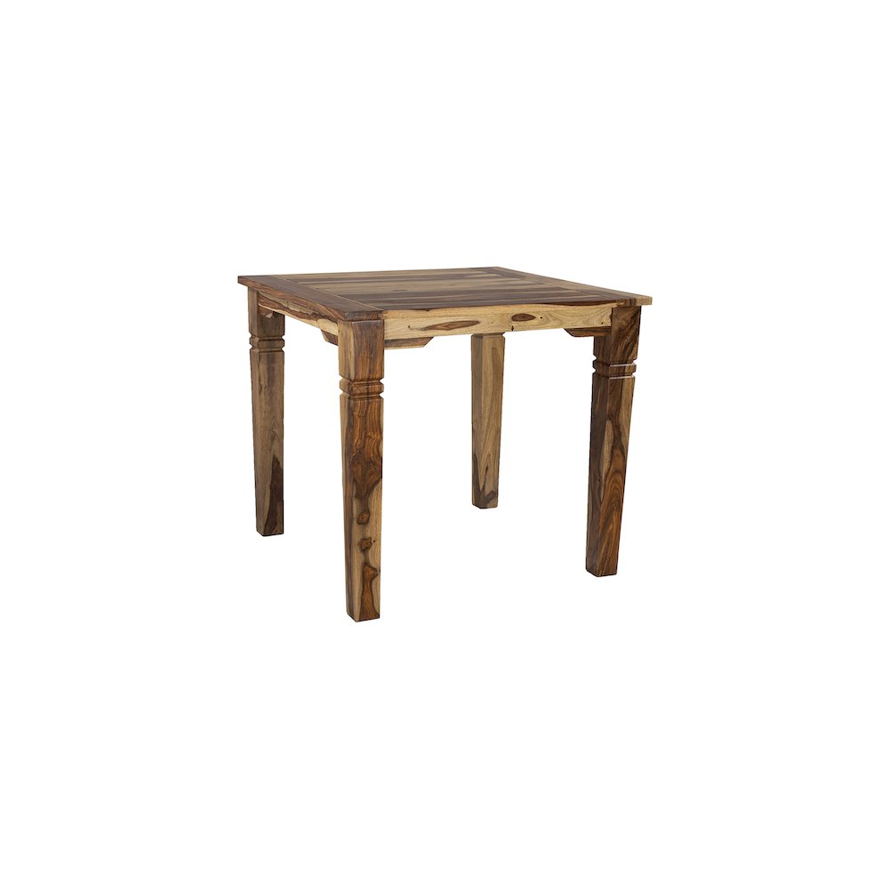 Porter Designs Taos Solid Sheesham Wood 54" Square Counter Table, Natural. Picture 1