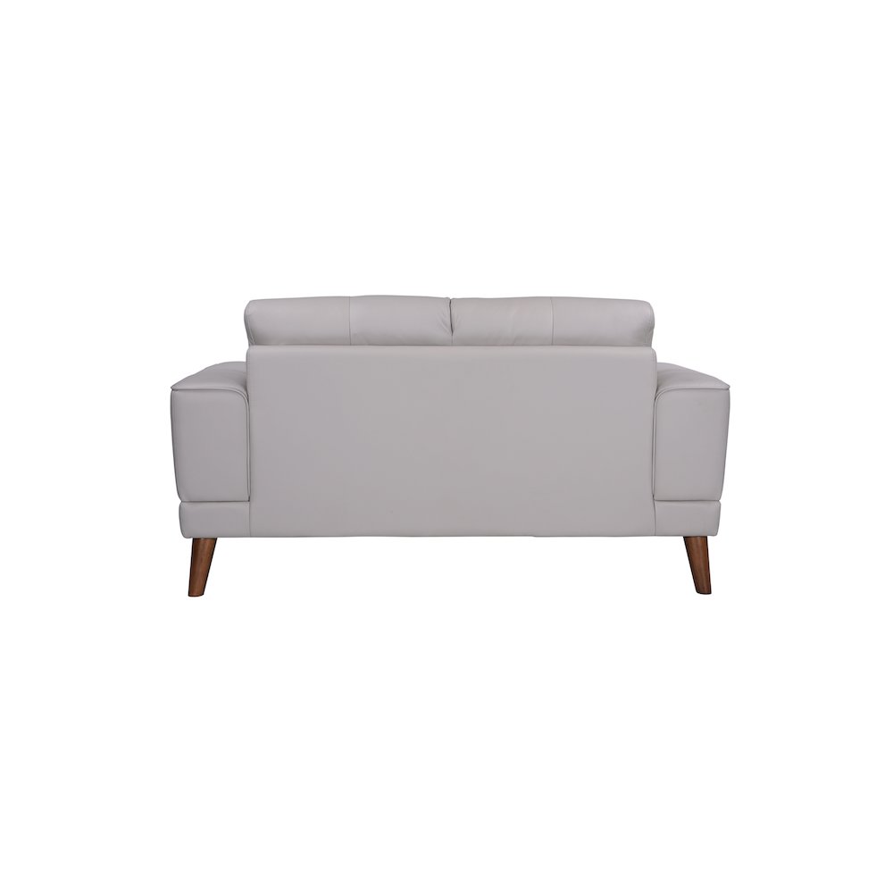 Porter Designs Anzio Top Quality Leather Loveseat, Cream. Picture 5