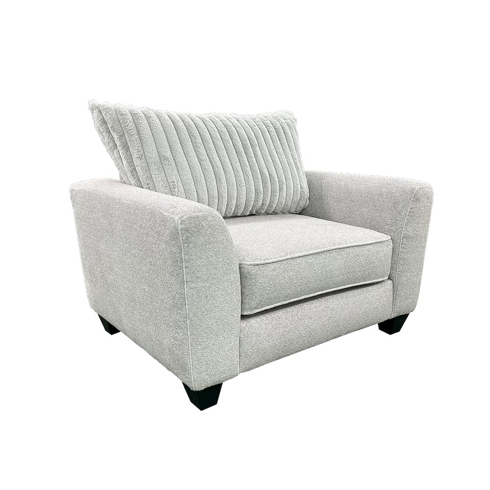 Broadway Microfiber Chair, Gray. Picture 1