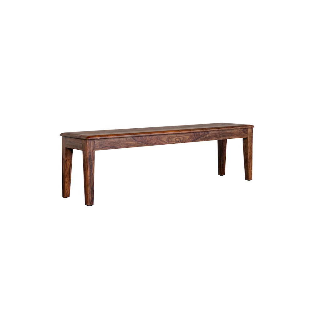 Porter Designs Sonora Solid Sheesham Wood Dining Bench, Brown. Picture 5