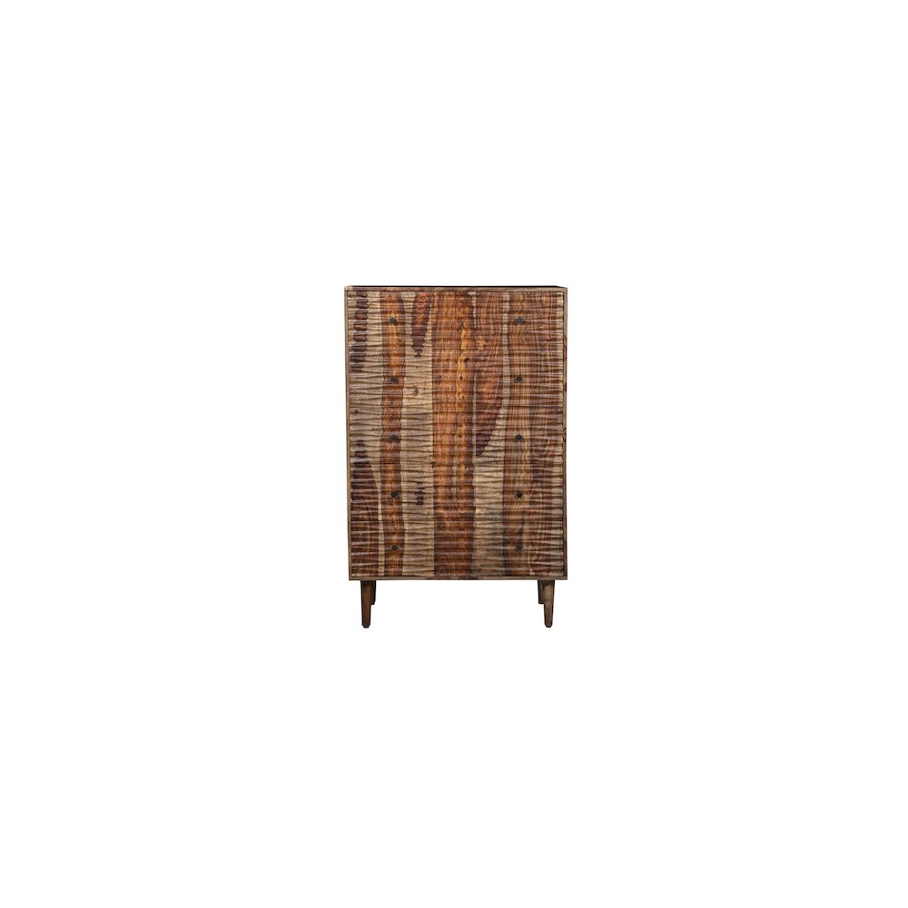 Porter Designs Waves Solid Sheesham Wood Chest, Brown. Picture 8