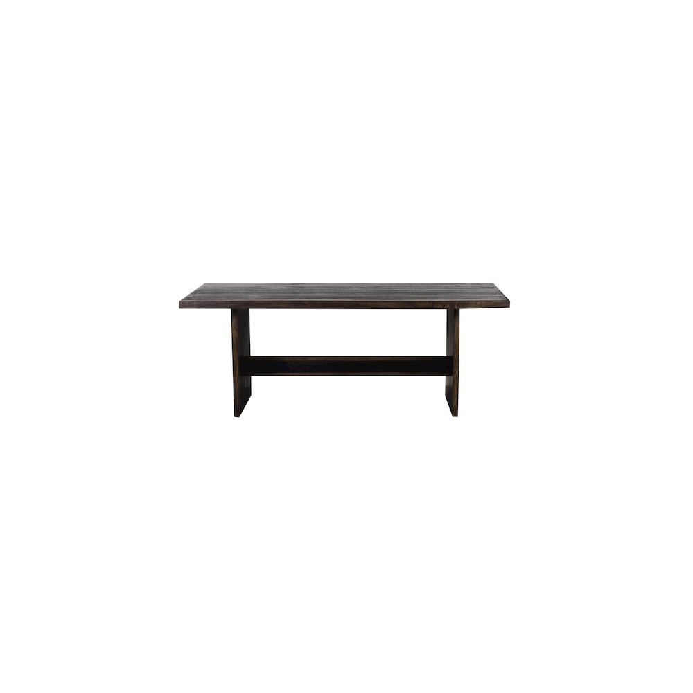 Porter Designs Udo Solid Wood Dining Table, Black. Picture 3